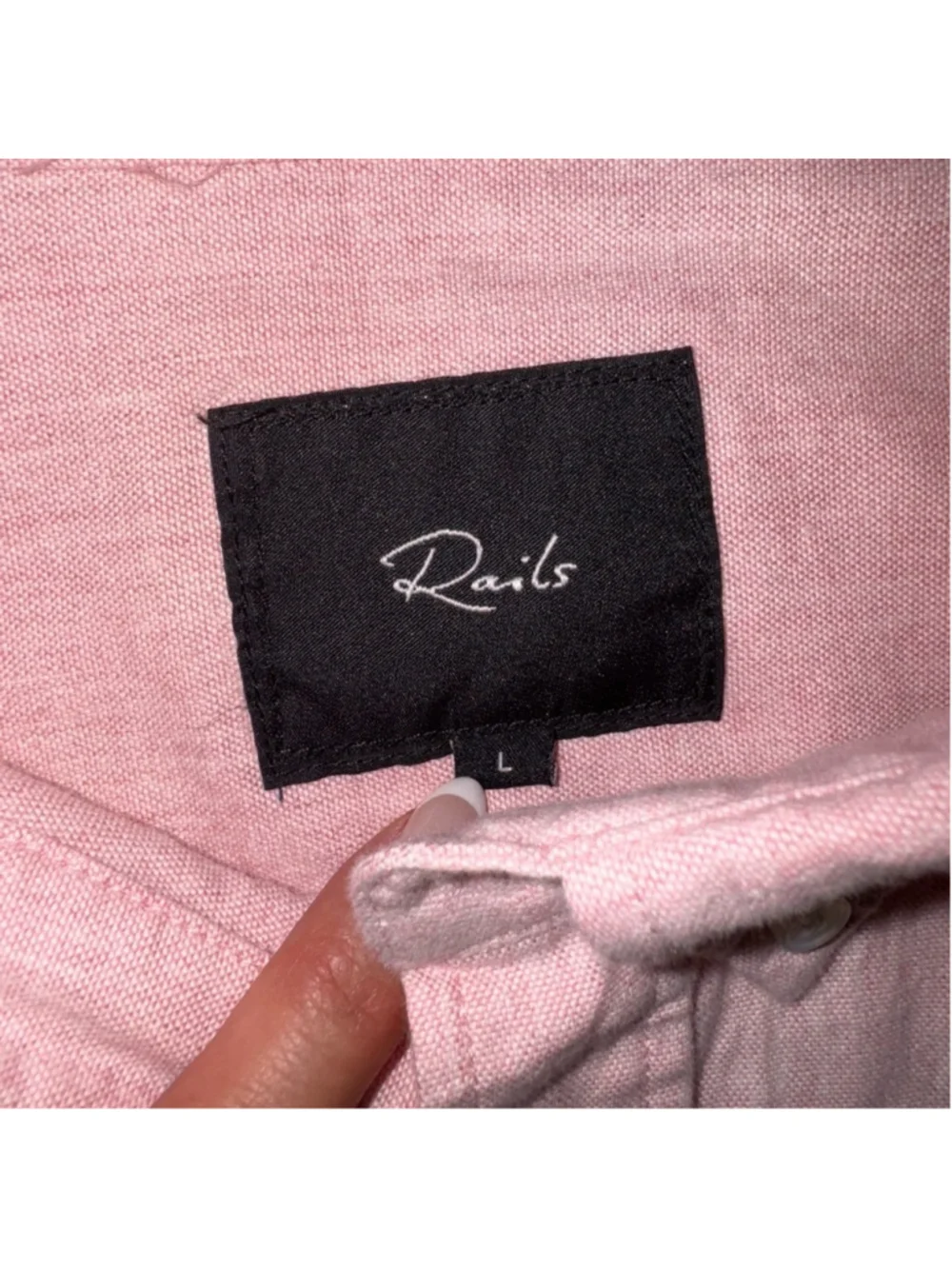 Rails Perry Pink Oxford Button Down Shirt Men’s Large Preppy Casual Coastal